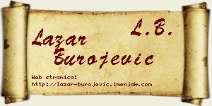 Lazar Burojević vizit kartica